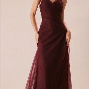 RIHOAS Strapless Burgundy Dress